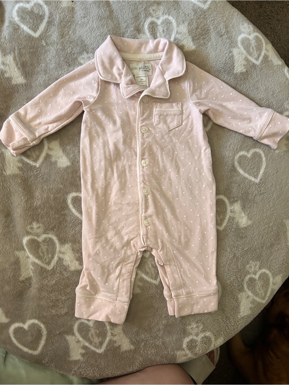 Little Planet organic cotton Pink Dot-Print pajama